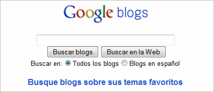 B&uacute;squeda de blogs