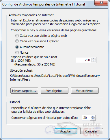 Eliminar historial de navegaci&oacute;n