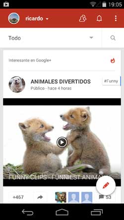 G+ en Android