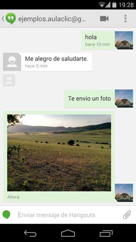 hangouts desde movil