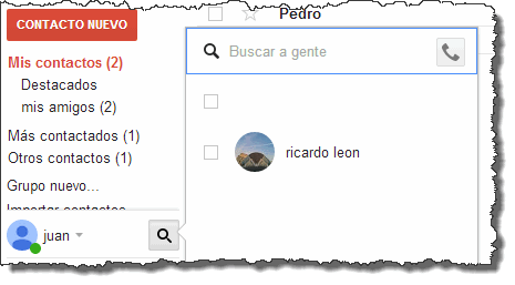 buscar desde Hangout