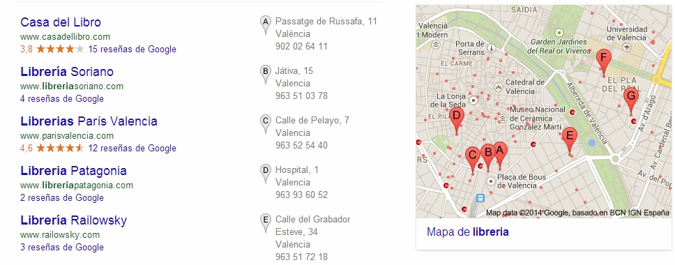 resultados b&uacute;squeda google