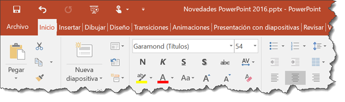 tema multicolor Access 2016
