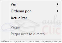 Opciones inactivas