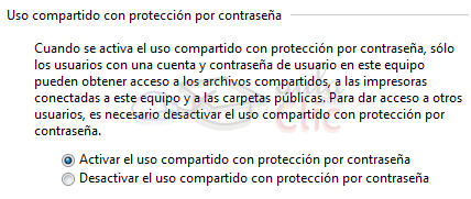 Protección contraseña