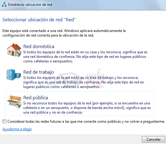 Ubicación de red