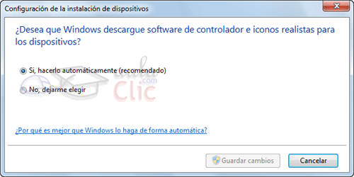 Configurar instalación drivers