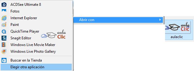 Menú Contextual - Abrir con