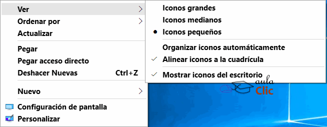 Menú contextual
