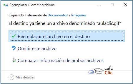 Opciones mover archivo con mismo nombre