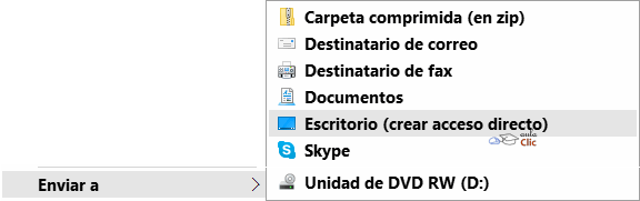 nuevo acceso directo