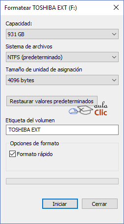 Formatear