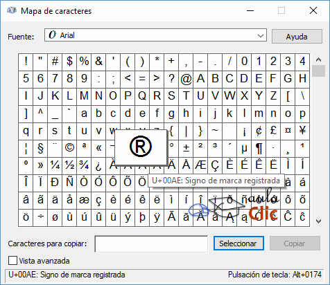 Mapa de caracteres