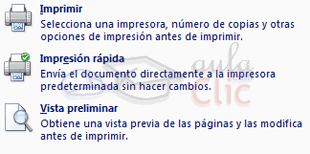 Elegir tipo de impresión