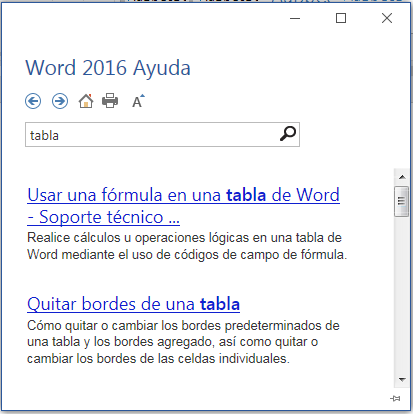 Ayuda para tabla
