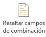 Resaltar campos de combinación