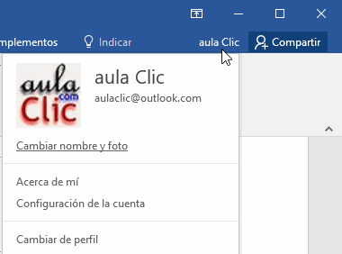 cambiar nombre cuenta