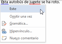 Error gramatical