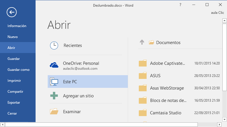 abrir equipo