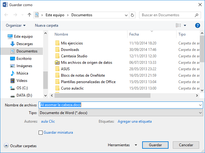 Guardar como