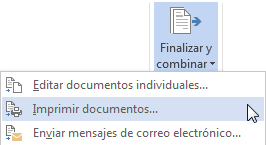 Finalizar correspondencia