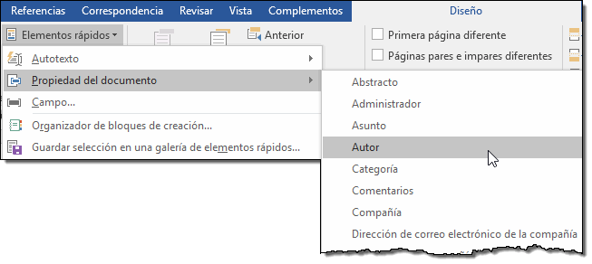 Insetar Autotexto
