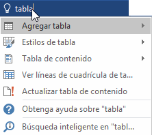 ¿Qué desea hacer? tabla