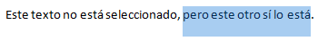 Selección de un texto