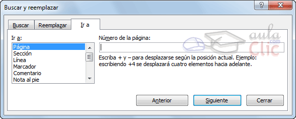 Ventana Ir a