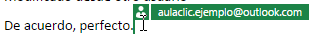 Ejemplo de compartir en Word Online