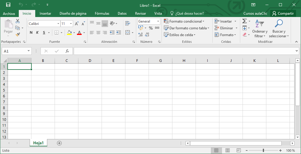 pantalla general excel 2007
