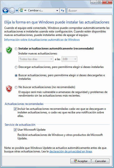 Actualizaciones Automáticas