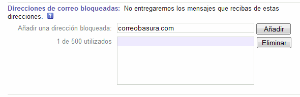 Bloquear Remitentes