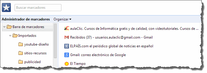 administrar marcadores