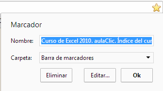 Panel de favoritos