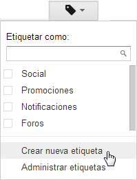 crear etiqueta gmail