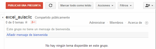 grupo creado
