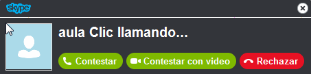 recibir llamada skype