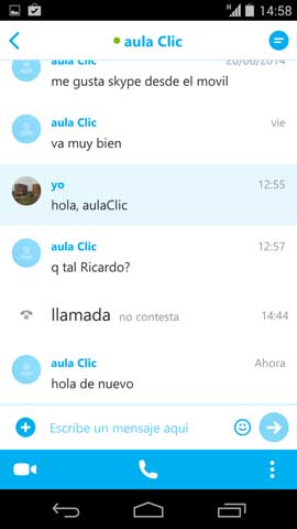 chat de skype