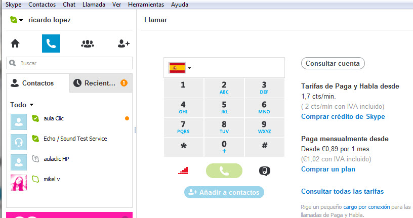 skype llamadas a teléfonos