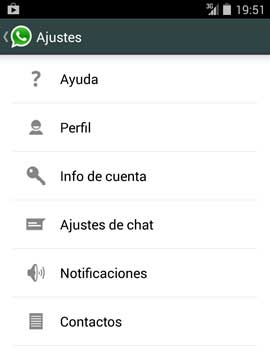 Ajustes de Whatsapp