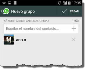 alta en grupo de WhatsApp